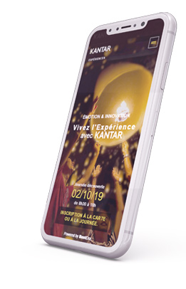 Site de l'évènement de Kantar, sur smartphone